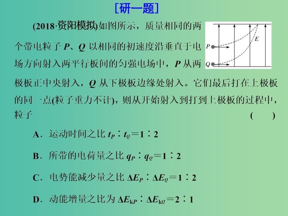 通用版2019版高考物理二轮复习第二部分第一板块第2讲巧用“类平抛圆周”解决电偏转磁偏转问题课件.ppt_第5页