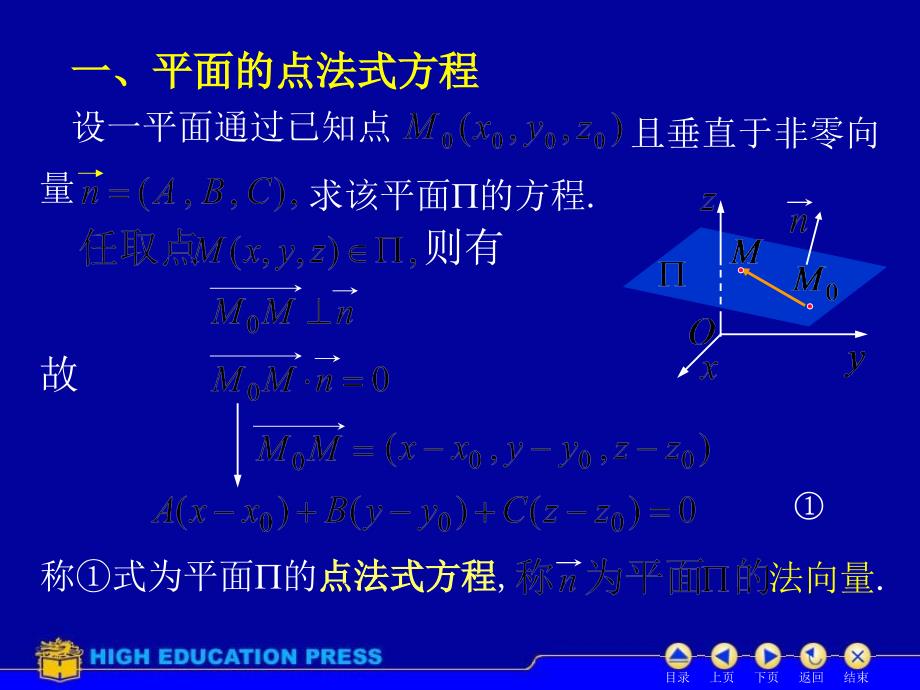 高数同济六版课件D85平面方程_第2页