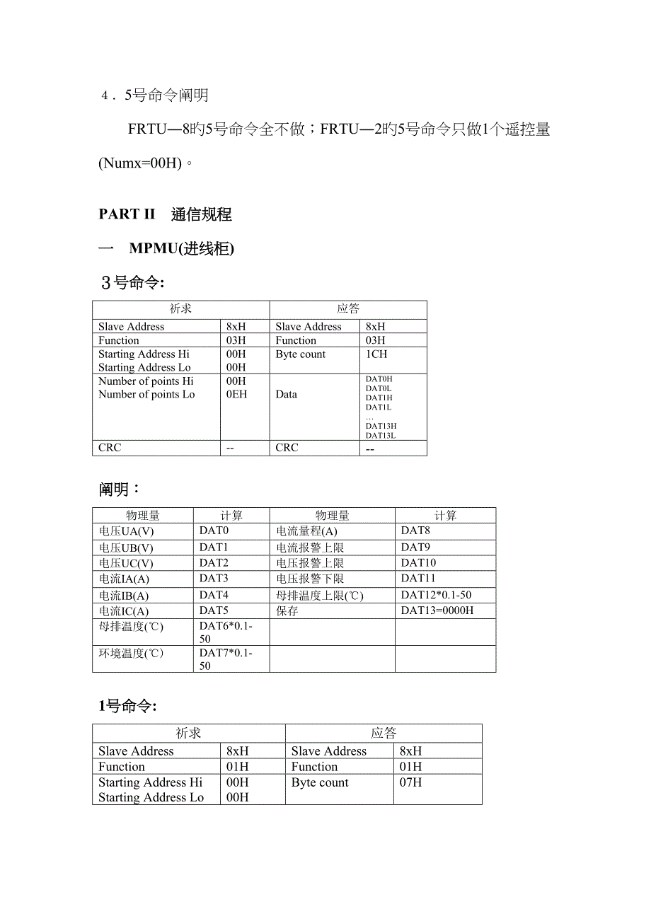 智能低压配电柜上位监控通信专题规程_第2页