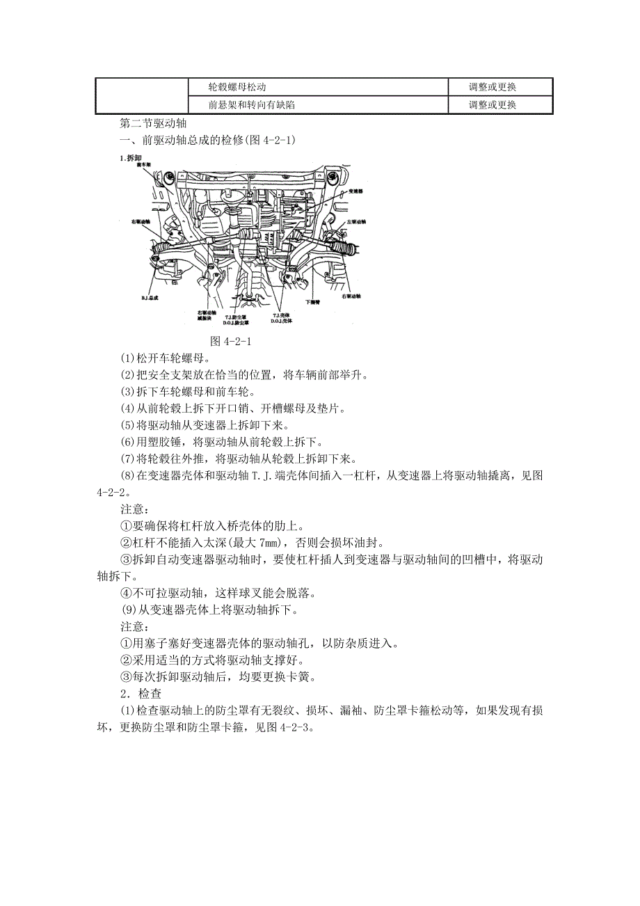 悦达千里马维修手册第4章驱动轴和前桥_第2页