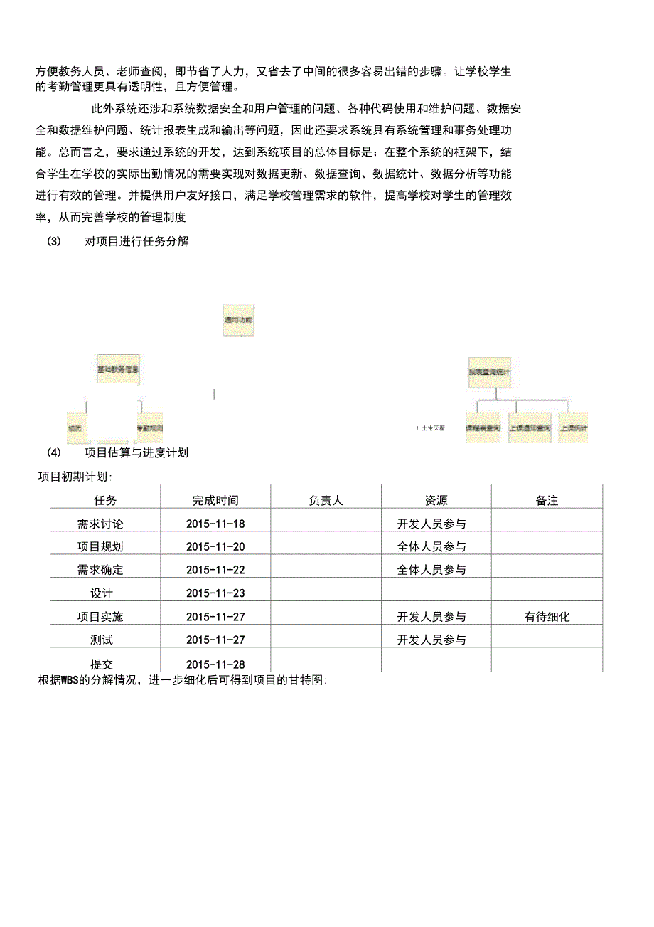 考勤管理系统项目管理课设_第4页