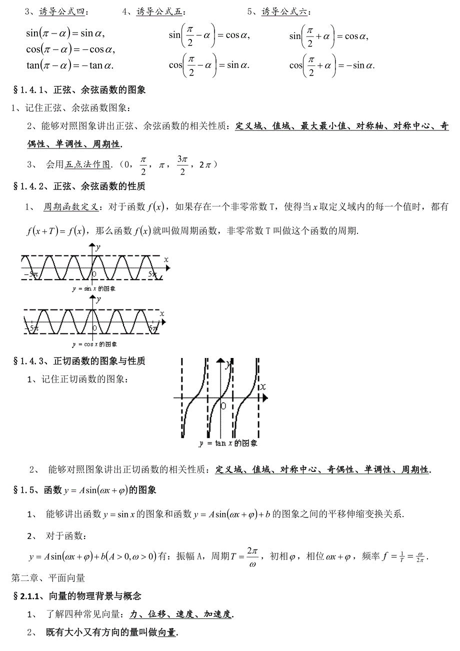 数学必修四知识点总结_第2页