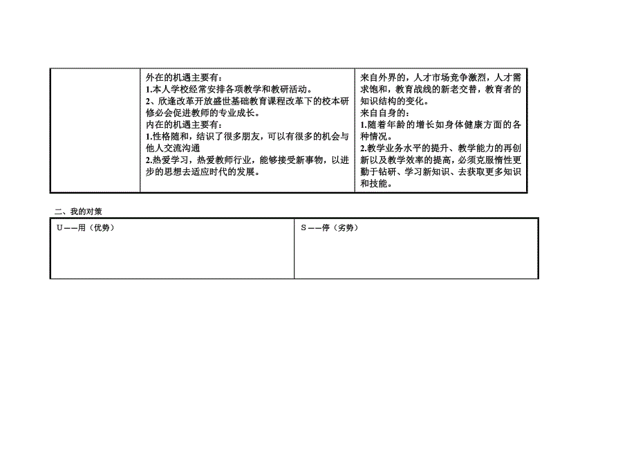 李四方SWOT分析表_第2页