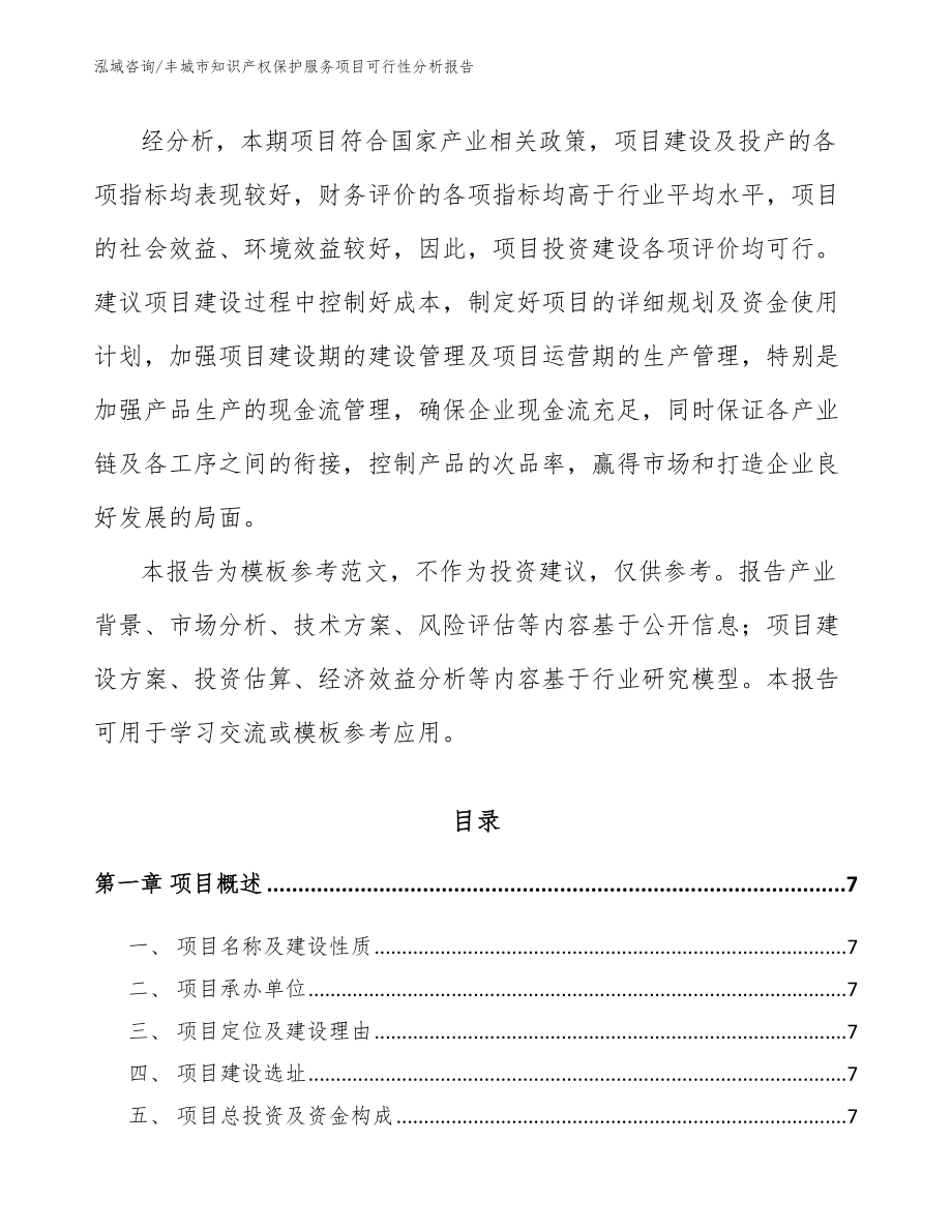 丰城市知识产权保护服务项目可行性分析报告_第2页