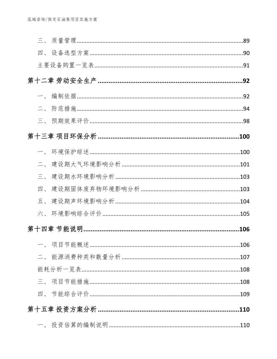 保定石油焦项目实施方案_范文_第5页