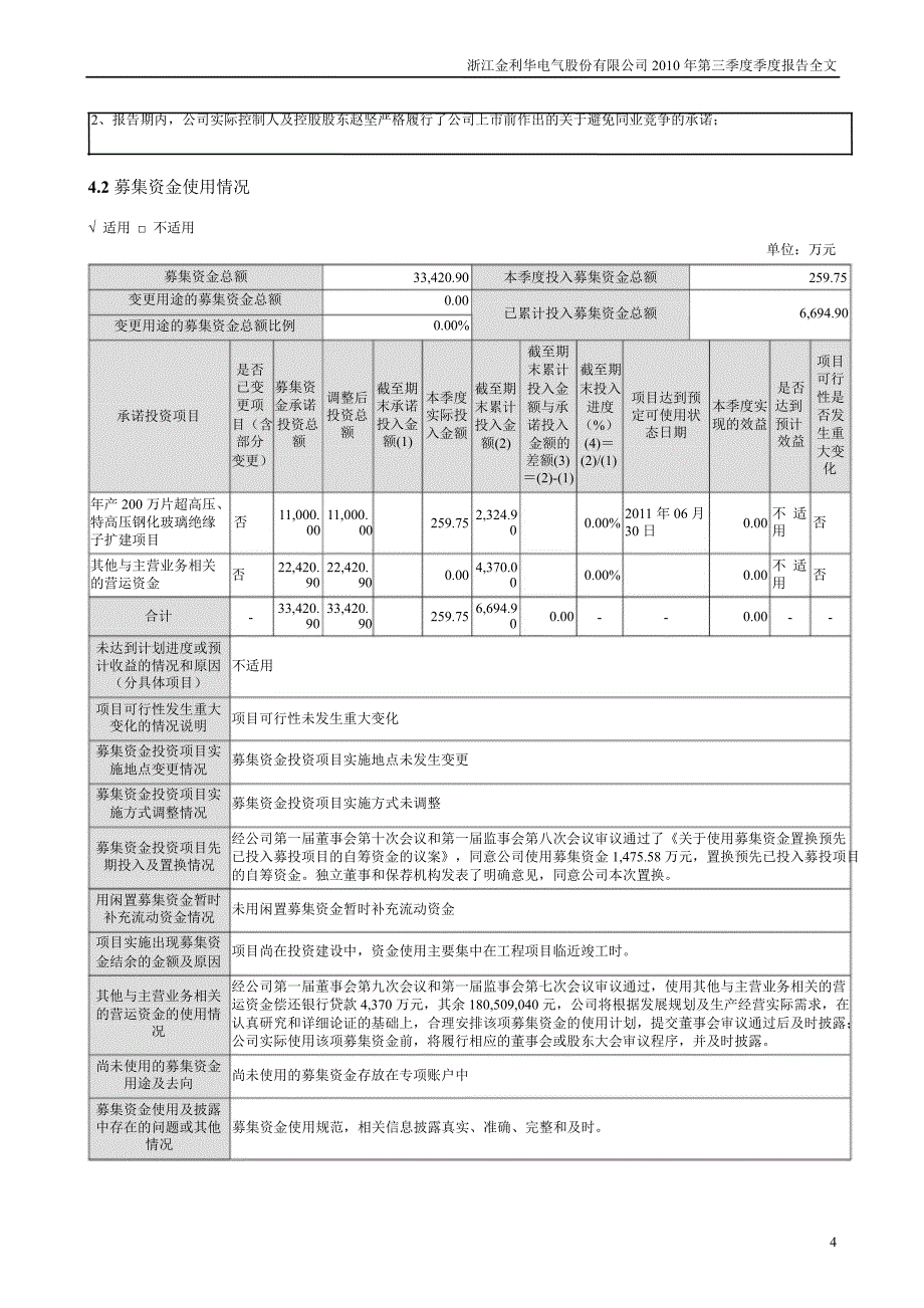 金利华电：第三季度报告全文_第4页