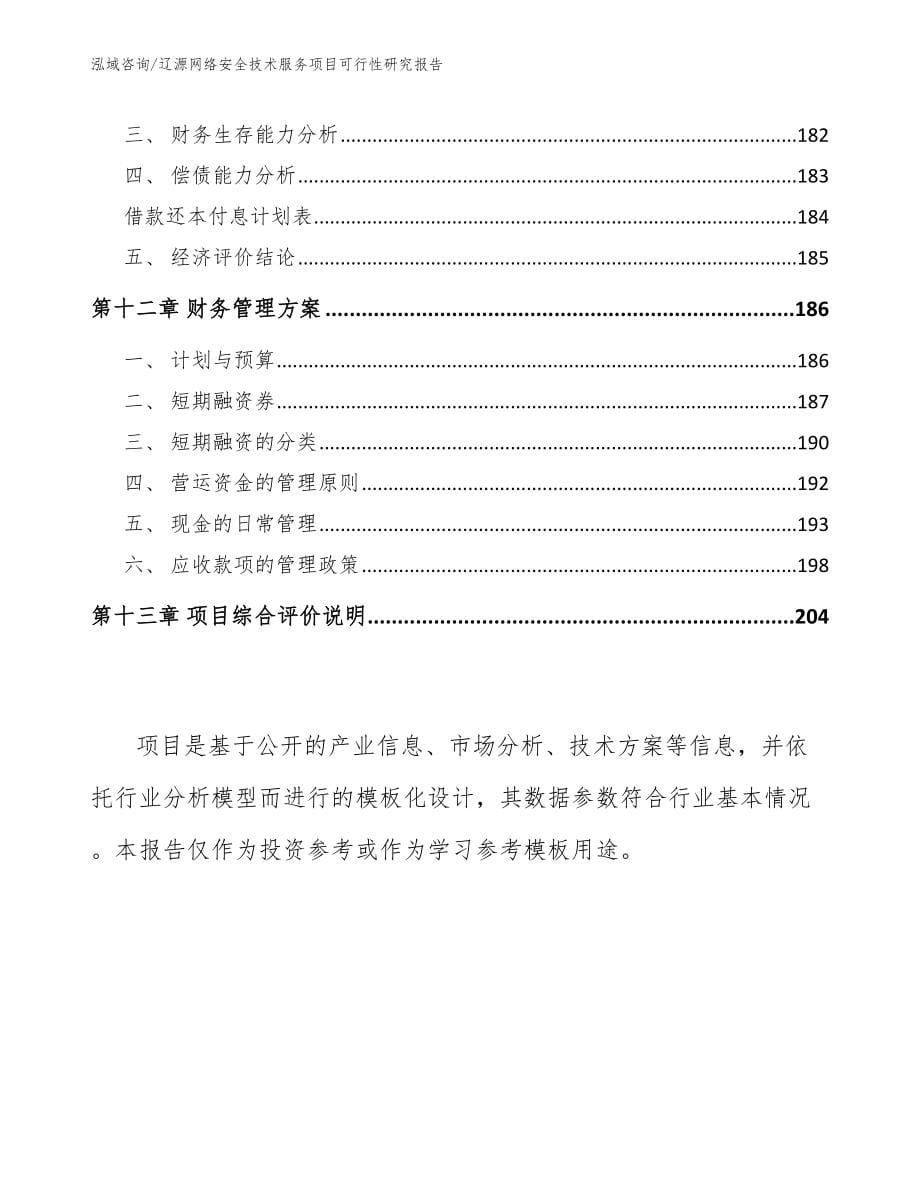 辽源网络安全技术服务项目可行性研究报告（模板范本）_第5页