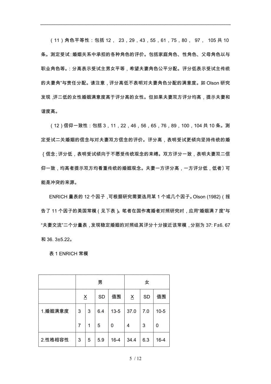 Olson婚姻质量调查问卷_第5页