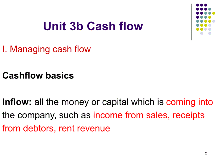 剑桥商务英语中级第二版3bcashflowPPT演示课件_第2页