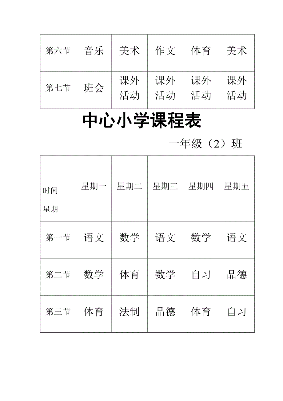 河北省义务教育小学课程表_第2页