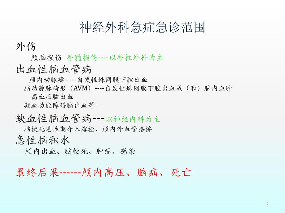 神经外科急症急诊处理ppt课件_第2页