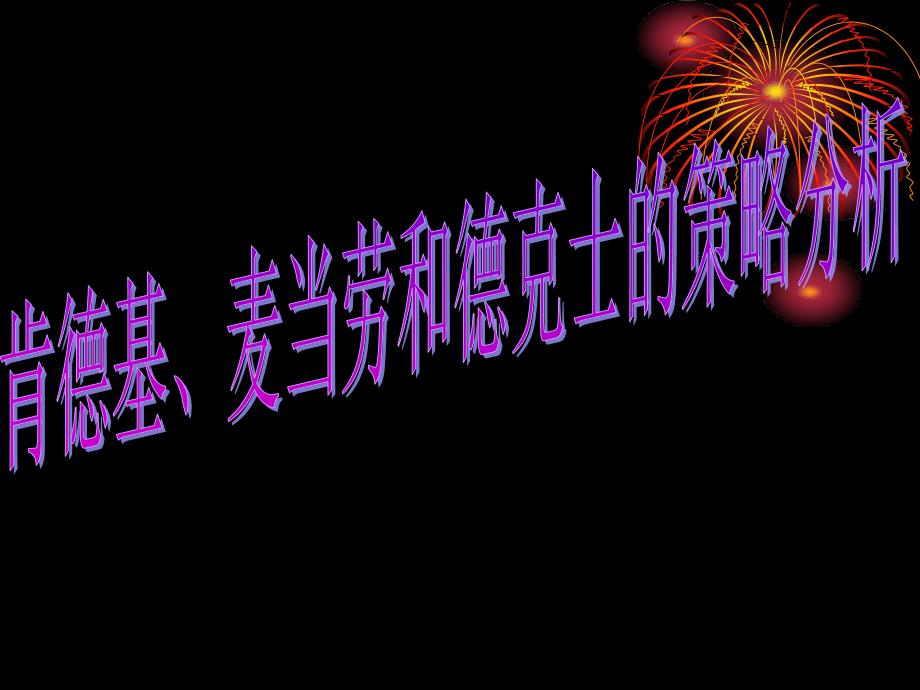 肯德基麦当劳和德克士的策略比较_第1页