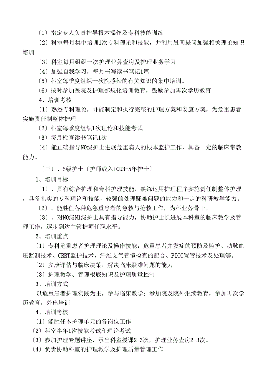 2016ICU护理培训计划实施_第4页