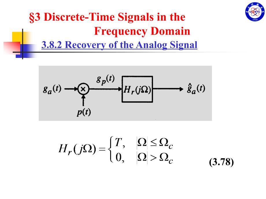 数字信号处理教学课件：3-7 Recovery of the Analog Signal