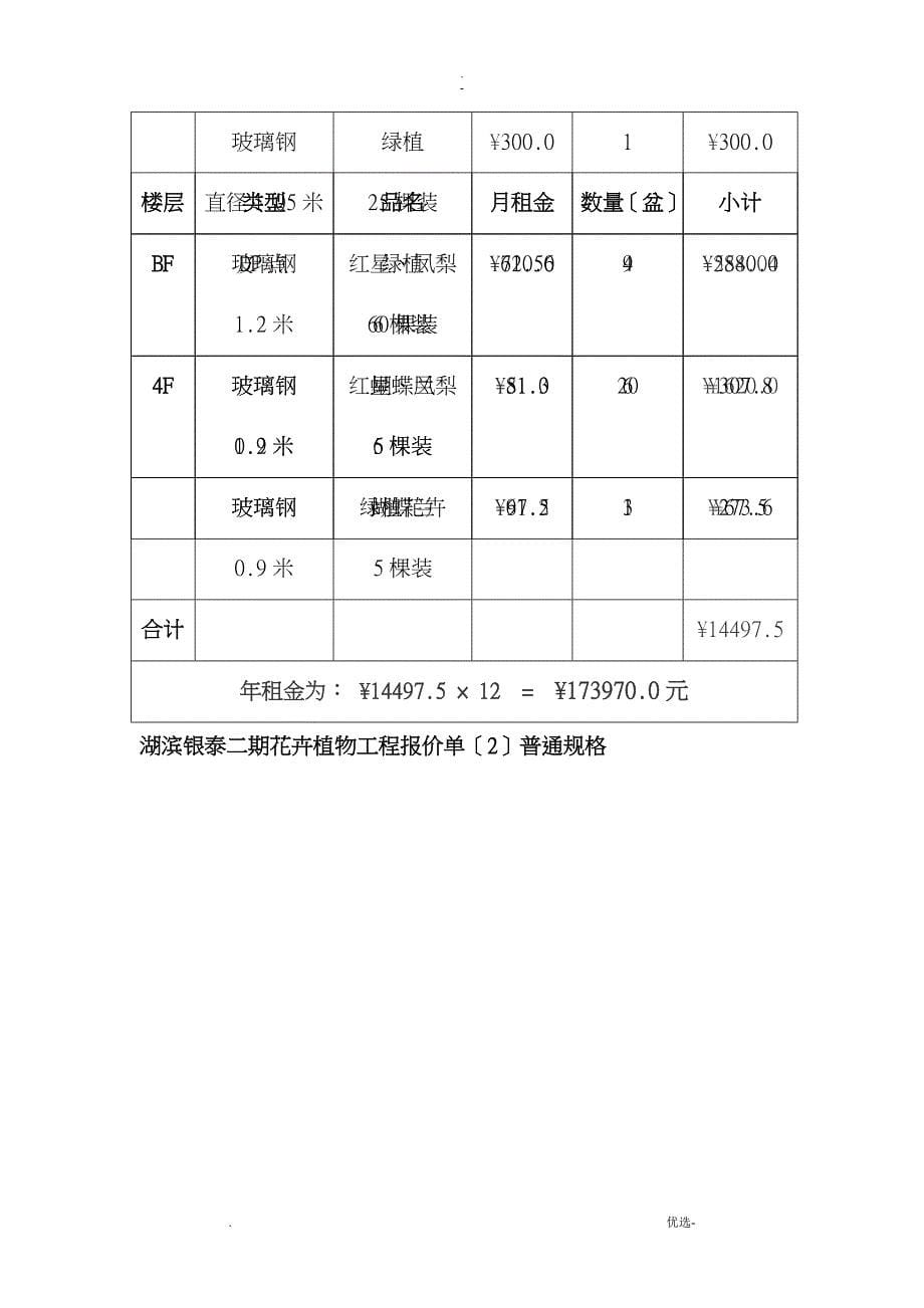 花卉租摆项目投标书_第5页