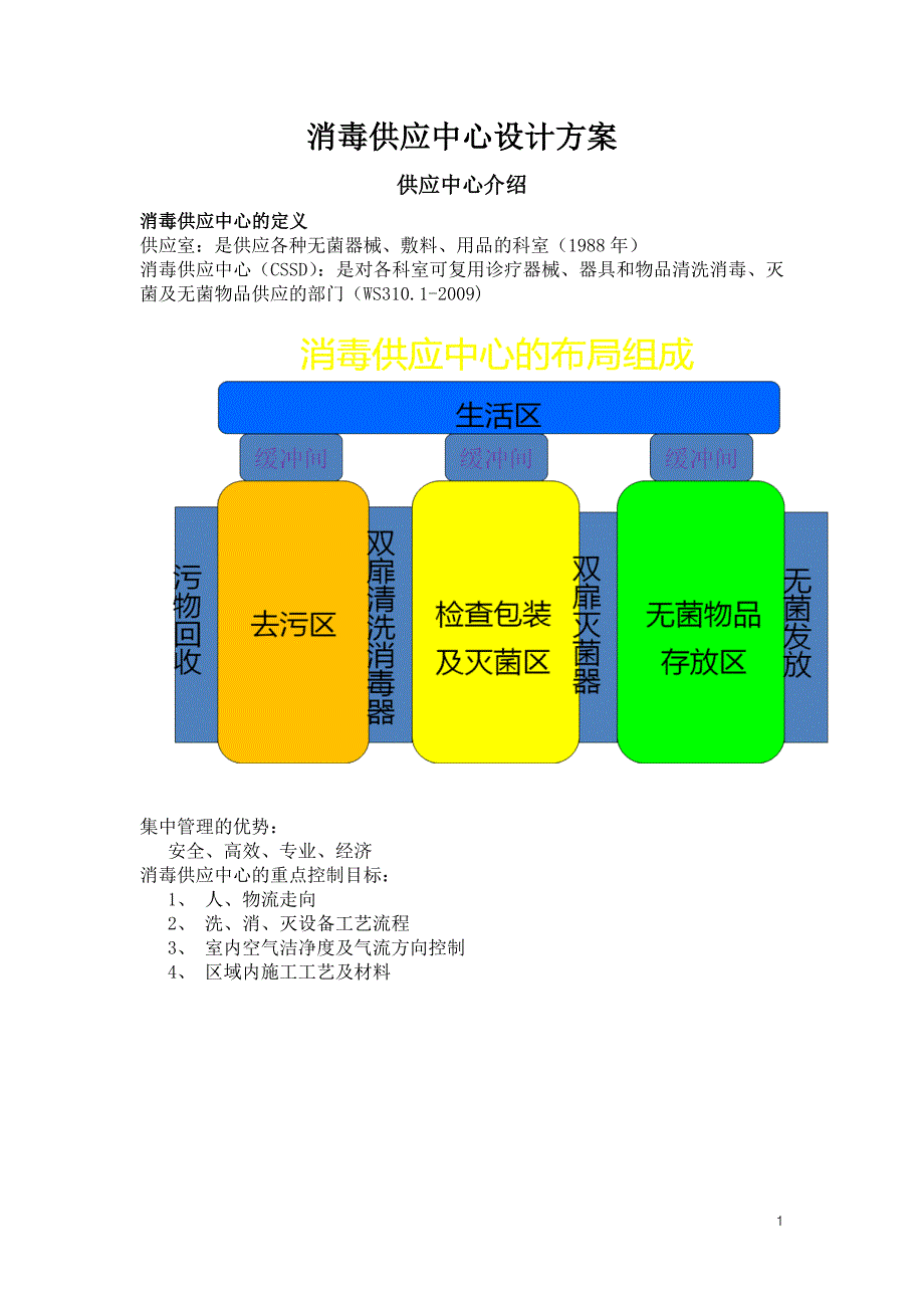 消毒供应中心设计方案_第1页