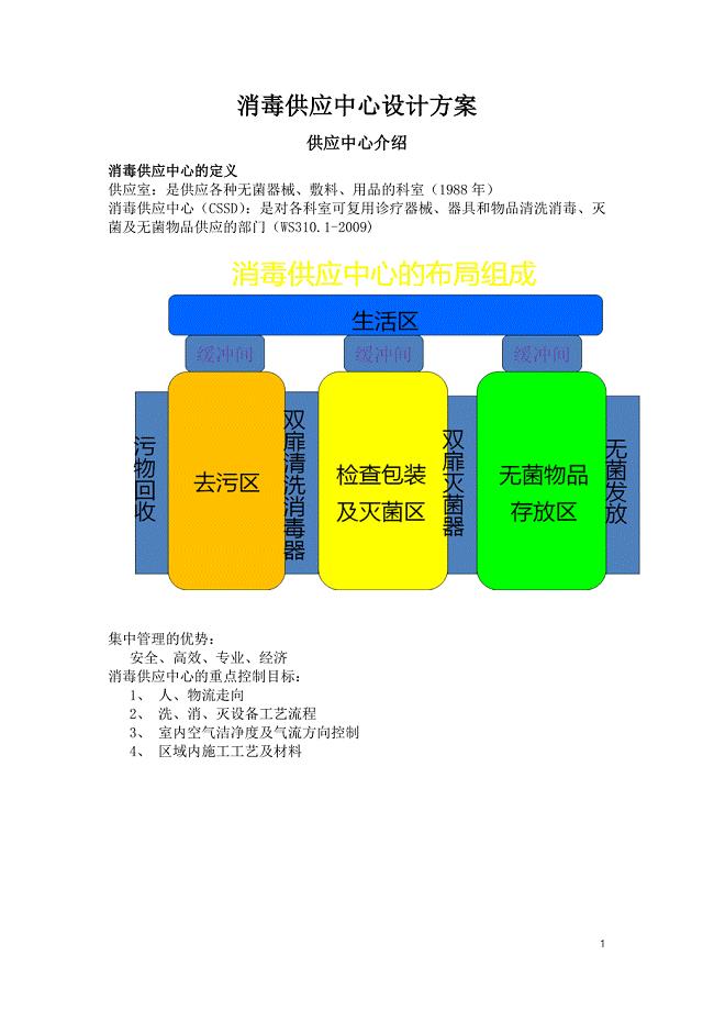 消毒供应中心设计方案
