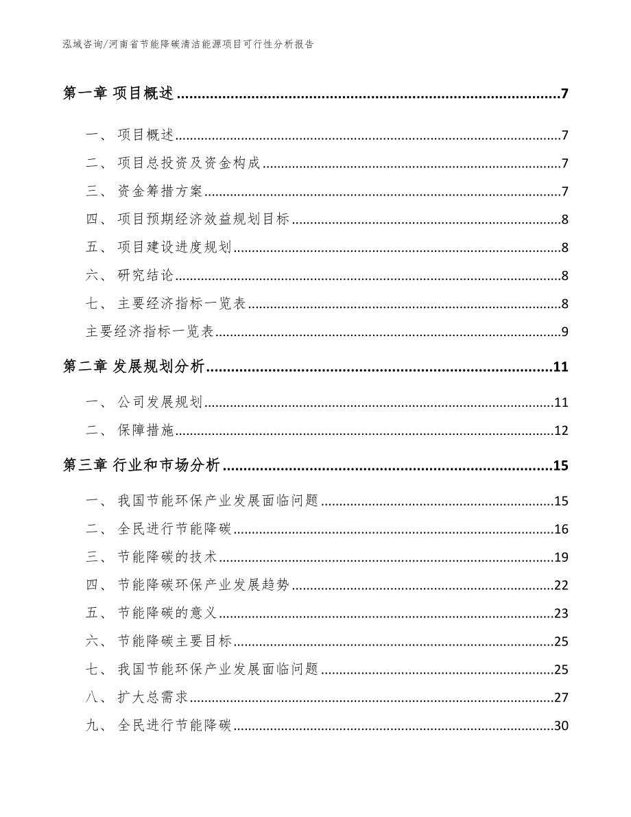 河南省节能降碳清洁能源项目可行性分析报告_参考模板_第2页