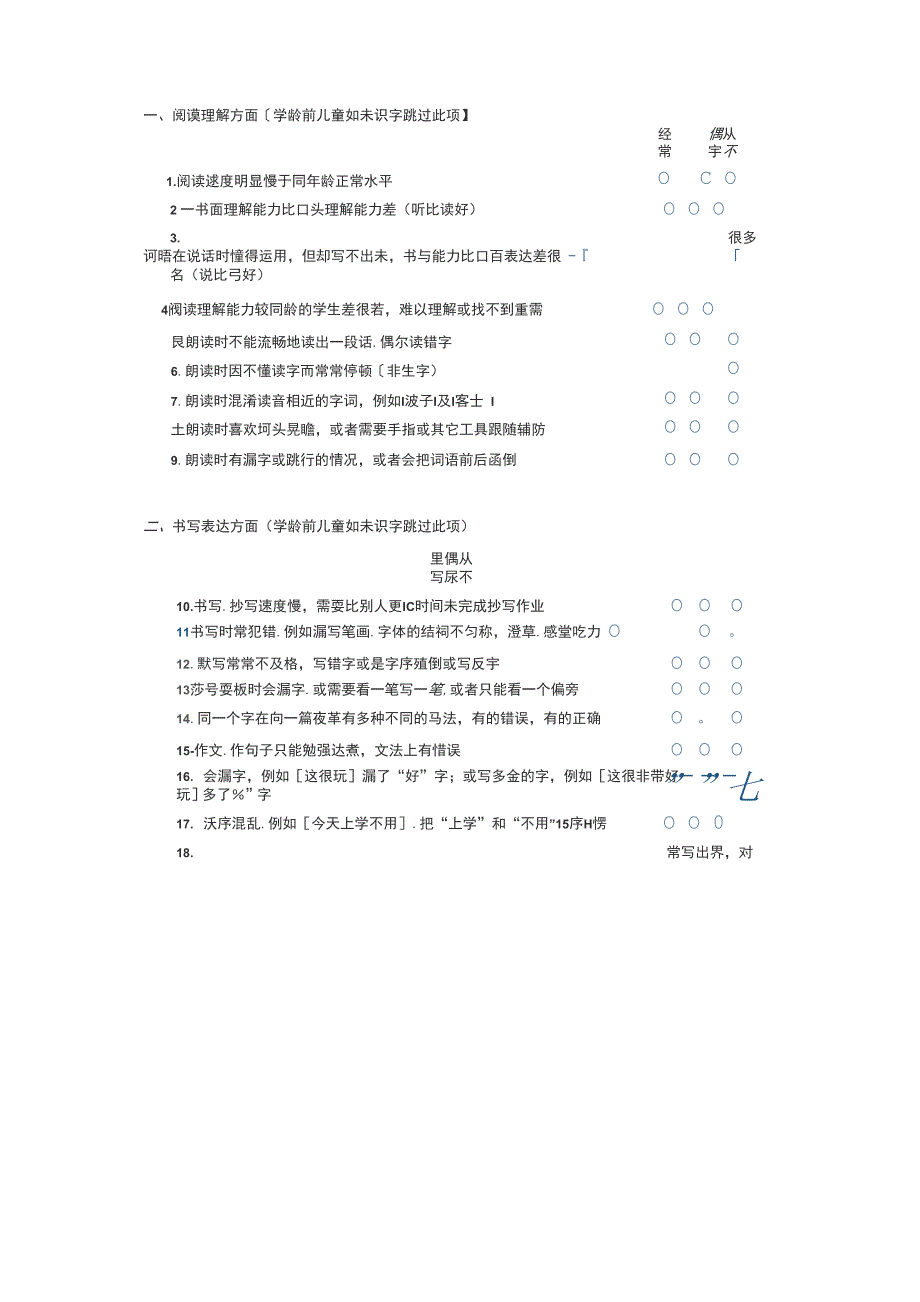 儿童行为发育评估量表_第2页