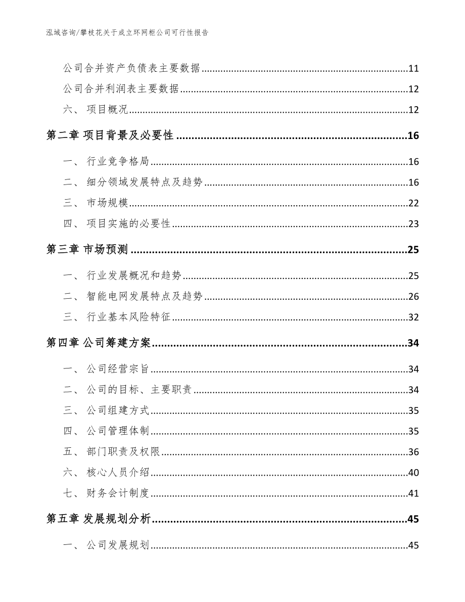 攀枝花关于成立环网柜公司可行性报告模板_第4页