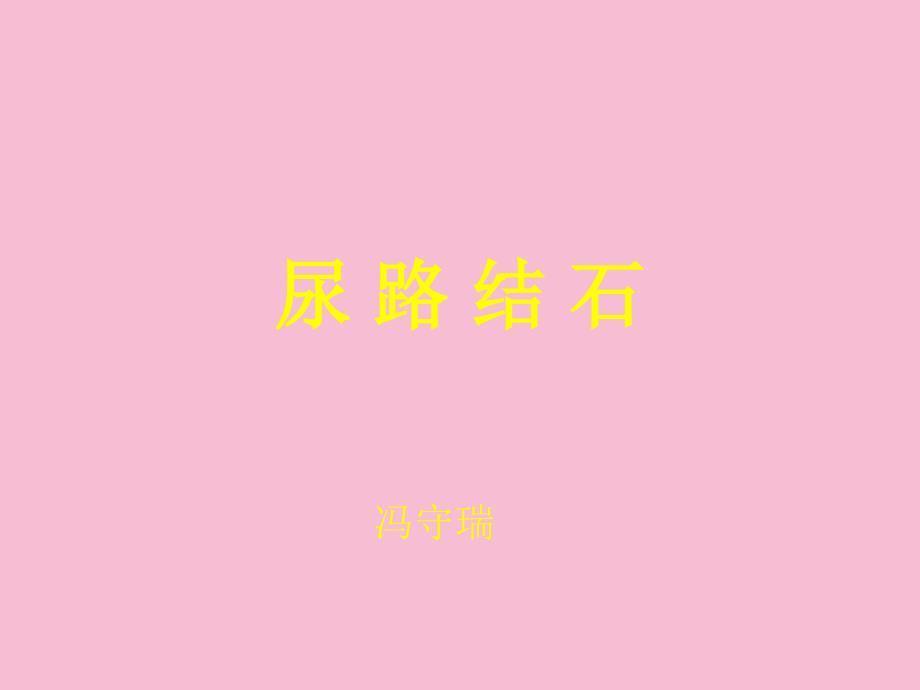 泌尿系结石的影像诊断ppt课件_第1页
