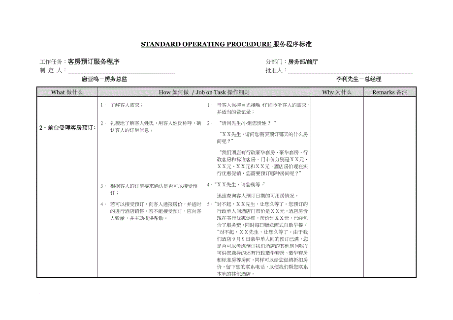 酒店前厅客房服务标准程序_第4页