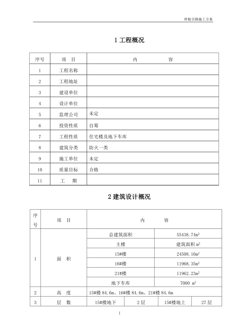 房地产公司样板引路施工方案(2016最新最全版).doc_第3页