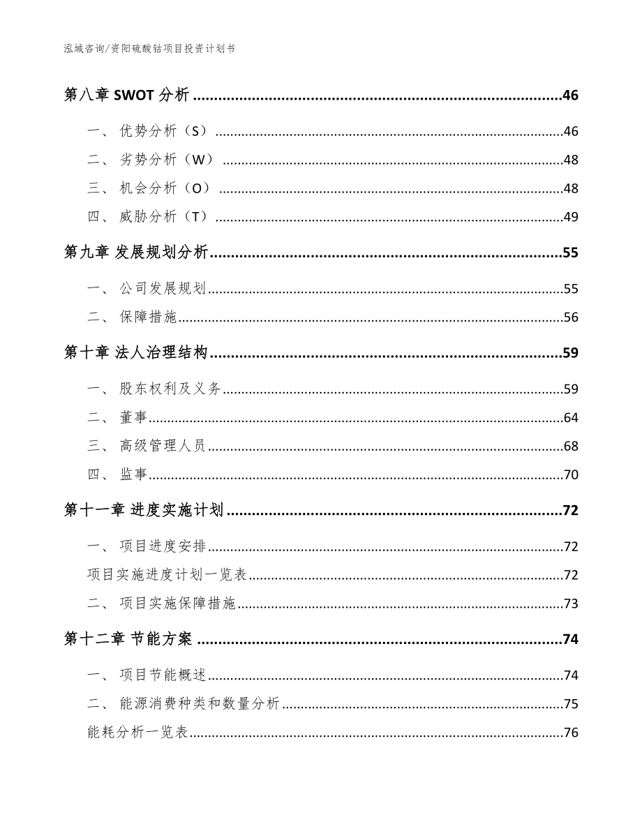 资阳硫酸钴项目投资计划书_模板范文_第3页