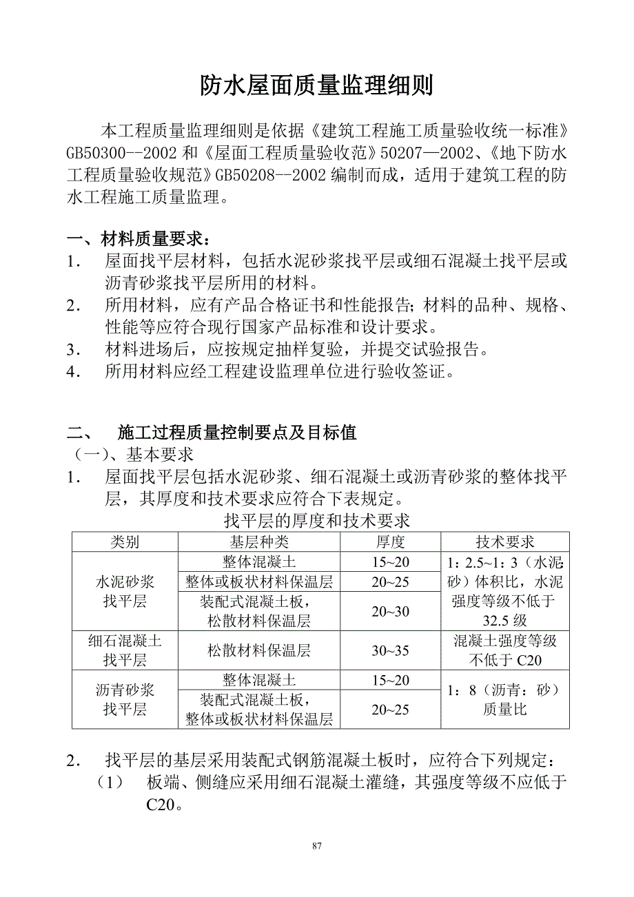 防水屋面质量监理细则_第1页