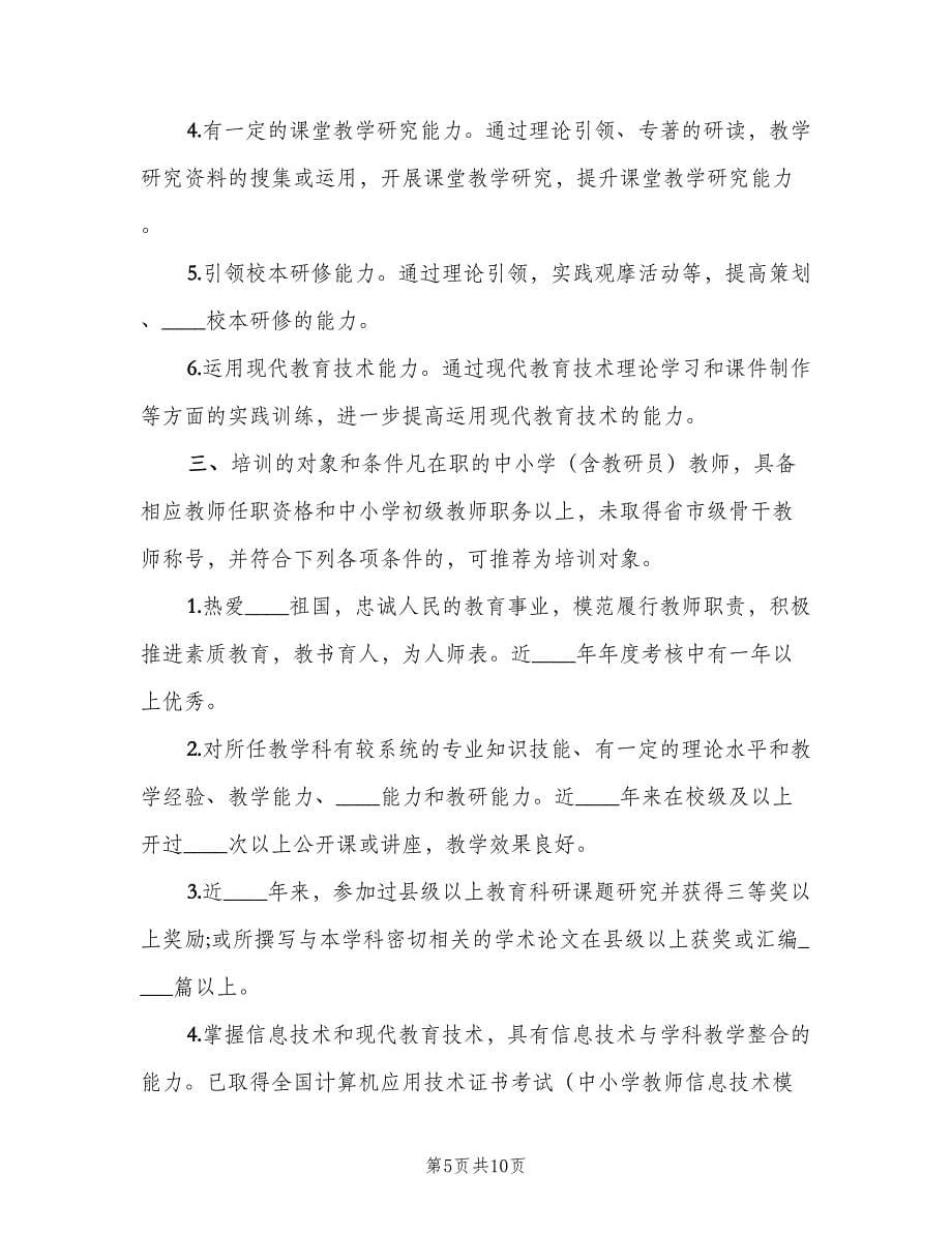 2023骨干教师专业成长计划（三篇）.doc_第5页