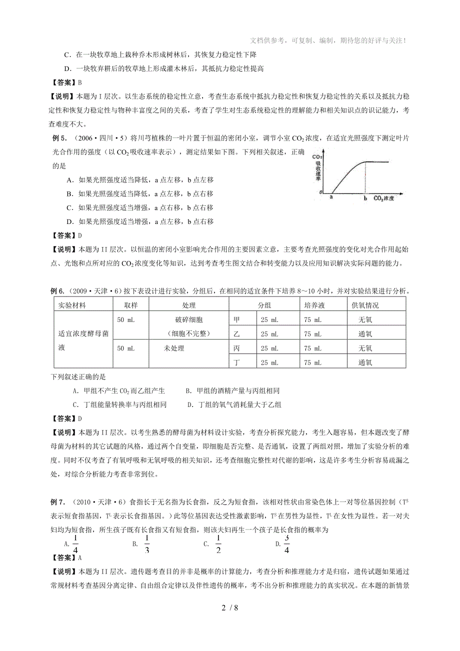 2013年四川生物高考试题考试形式与试卷结构_第2页