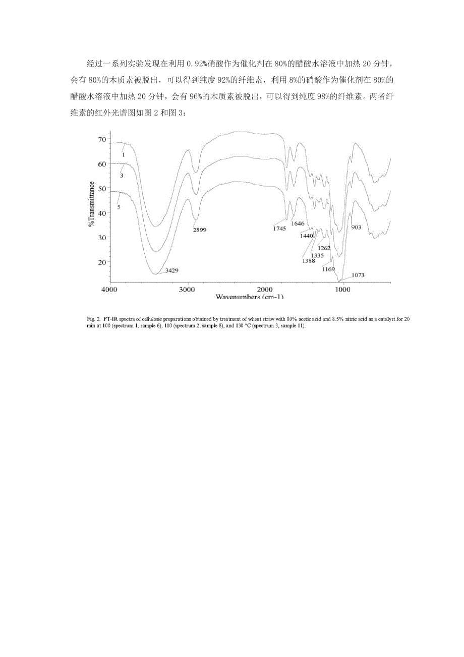 在非氯条件下降解了小麦秸杆中的木质素和半纤维素_第5页