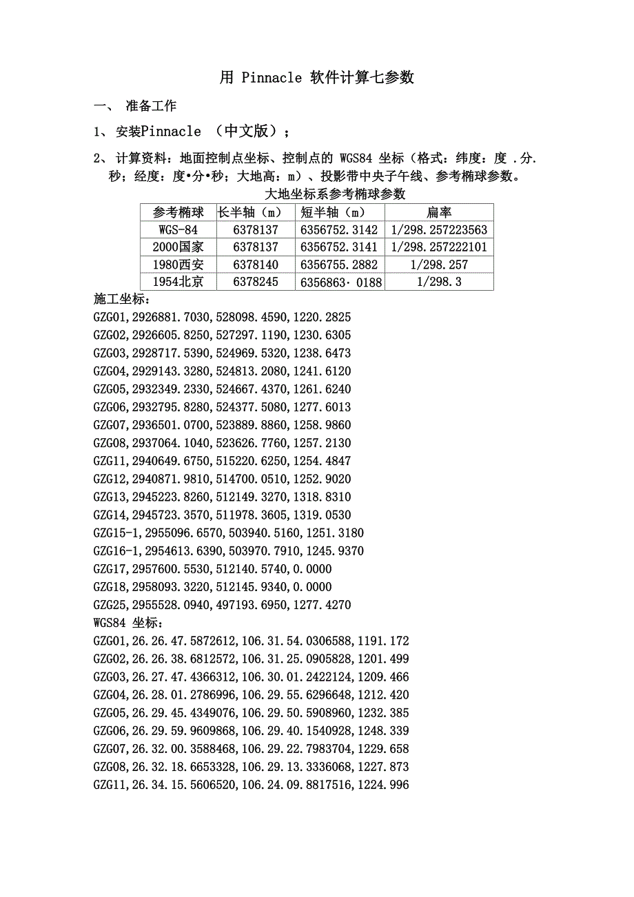 RTK 测量 地方坐标转换参数计算_第1页