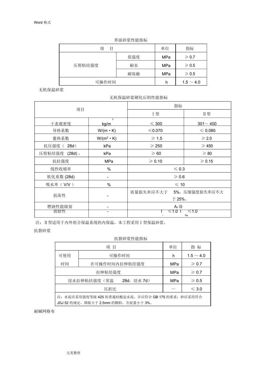 无机保温砂浆工程施工设计方案_第5页