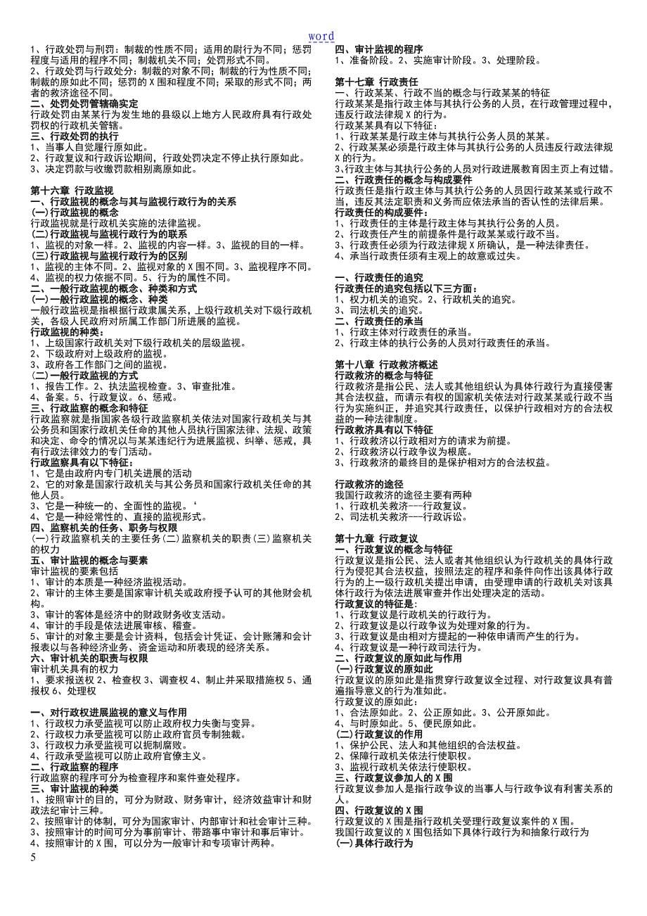 行政法与行政诉讼法重点知识点汇总情况_第5页