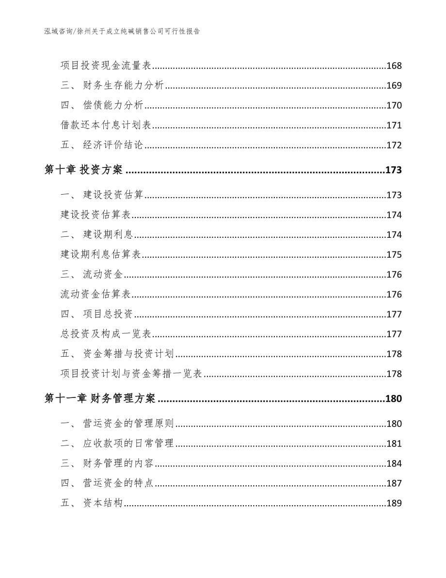 徐州关于成立纯碱销售公司可行性报告模板范文_第5页