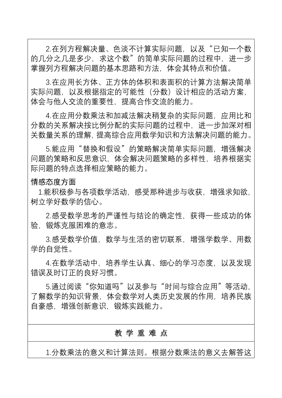 苏教版六年级数学(上)各单元教材分析_第4页