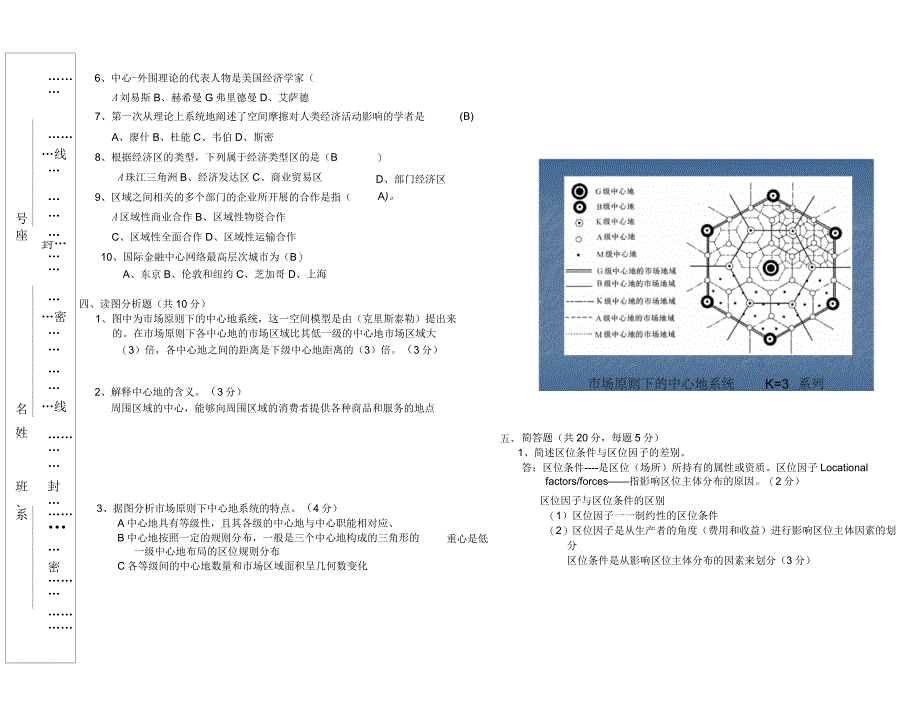 经济地理试卷A答案_第2页