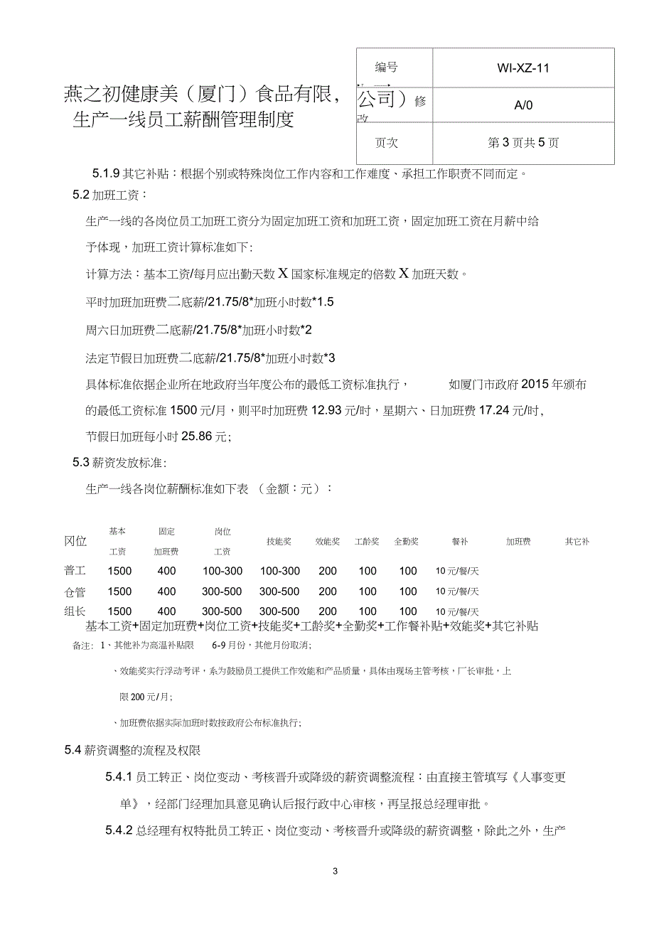 生产一线员工薪酬管理制度_第3页