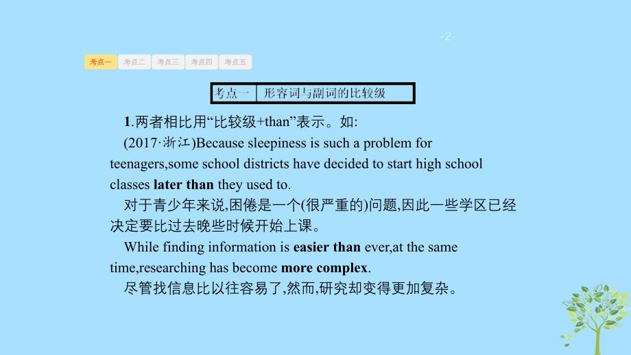 （浙江专用）2020版高考英语大一轮新优化复习 语法专题突破 专题4 形容词和副词课件_第2页