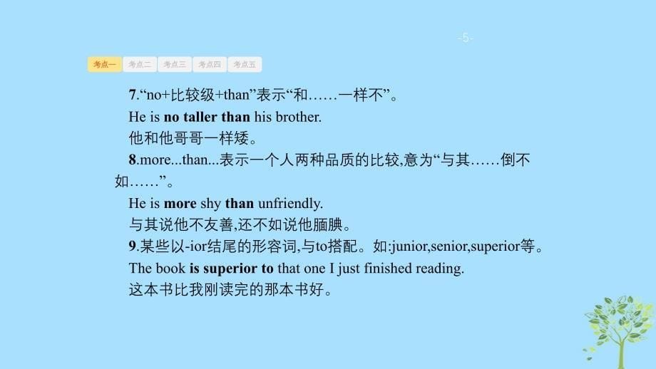 （浙江专用）2020版高考英语大一轮新优化复习 语法专题突破 专题4 形容词和副词课件_第5页