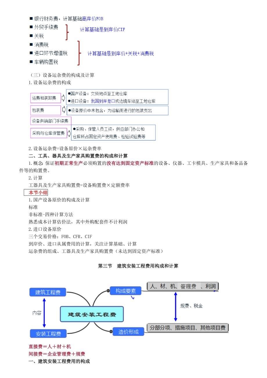 2019一级造价工程师计价经典笔记_第5页