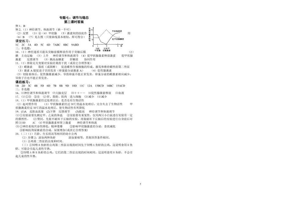 09届高三生物二轮专题复习教学案11.doc_第5页