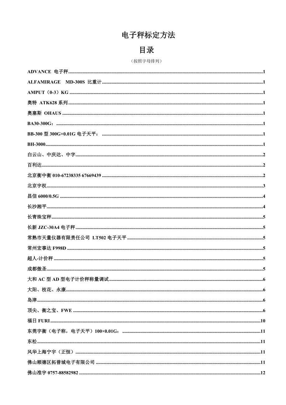 各型电子秤电子天平标定程序汇编_第1页