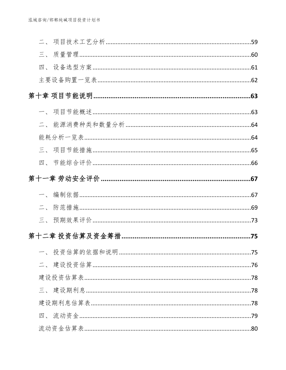 邯郸纯碱项目投资计划书【范文】_第4页