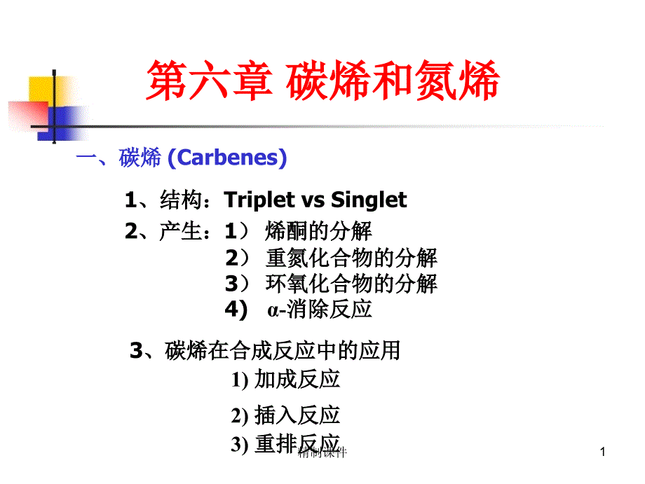 第六章碳烯与氮烯#精制课件_第1页