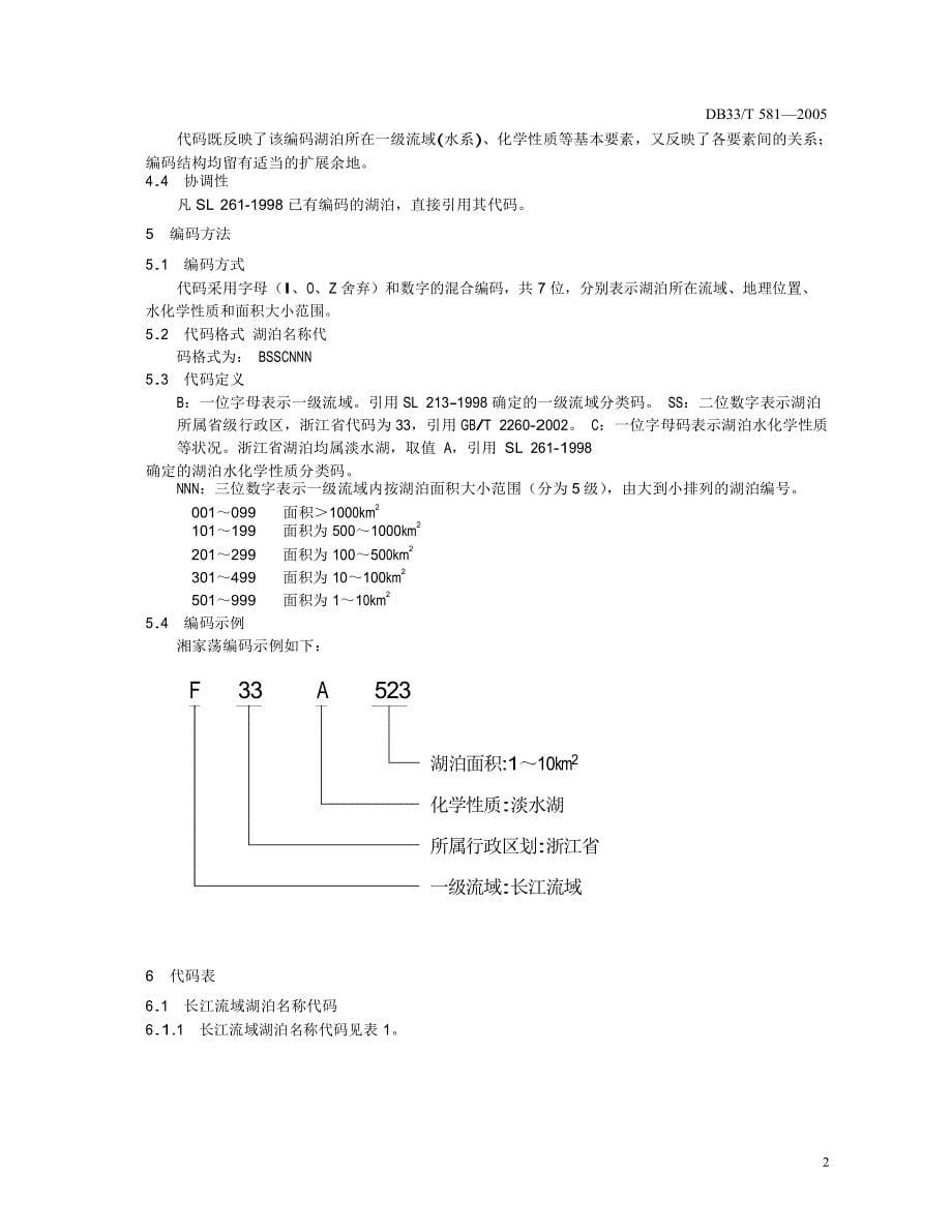 【DB地方标准】db33 t 5812005 浙江省湖泊名称代码_第5页