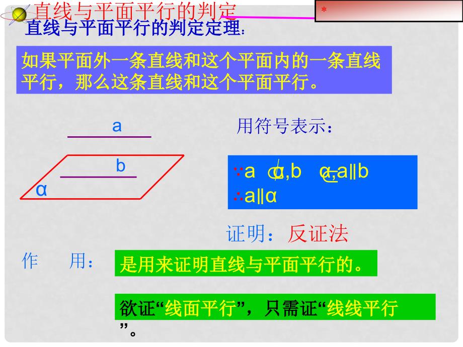 北京师范大学南湖附属学校高中数学 直线与平面平行的判定课件 新人教A版必修2_第3页