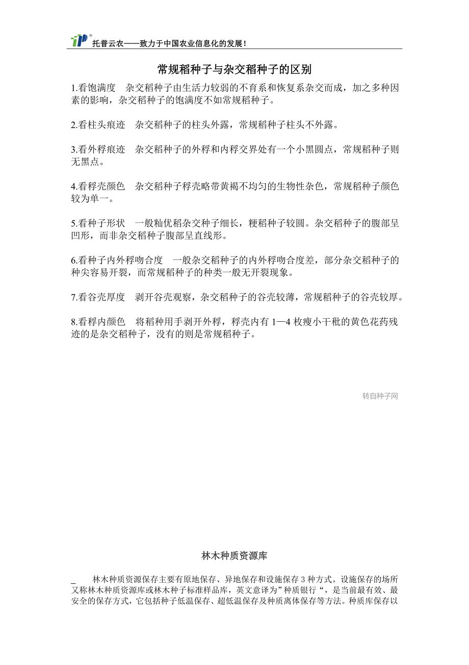 常规稻种子与杂交稻种子的区别.doc_第1页