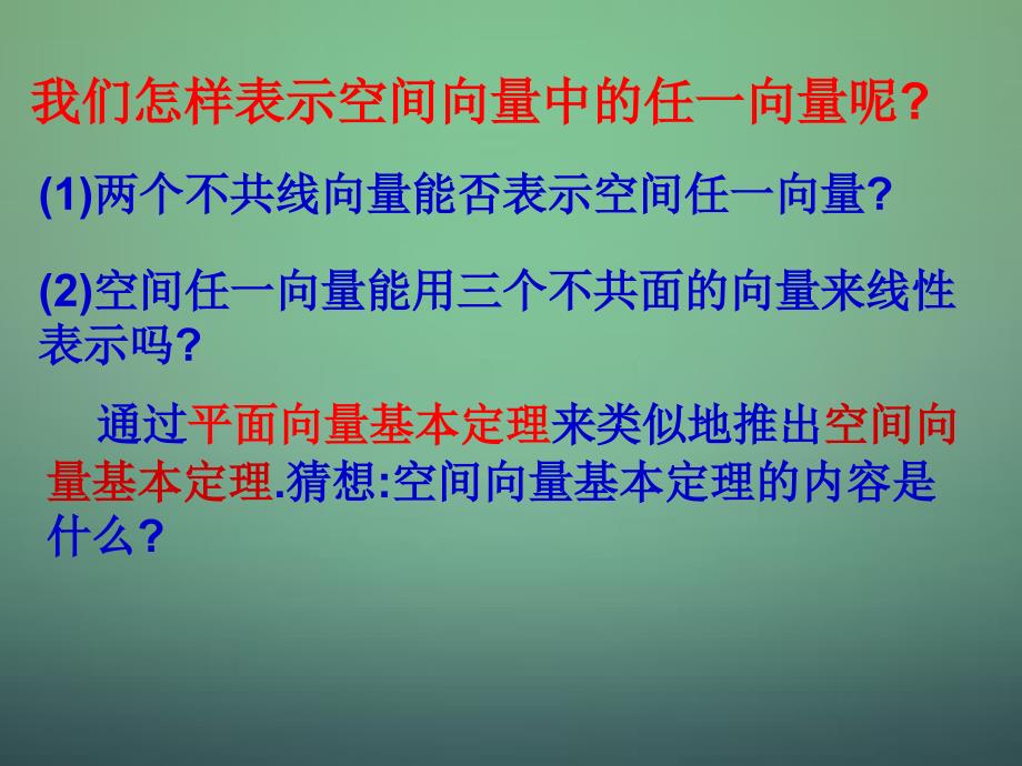 高中数学3.1空间向量基本定理课件新人教B版选修_第4页